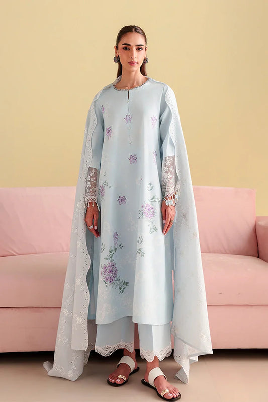 Cross Stitch - Unstitched Premium Lawn Vol 3 - Opaline Pearl