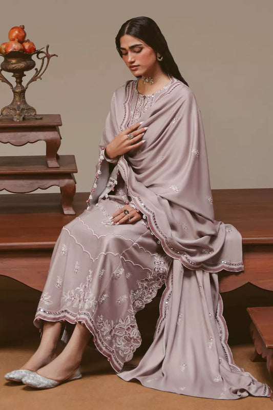 Cross Stitch - Petal Symphony Marina Embroidered Suit - 3 Piece