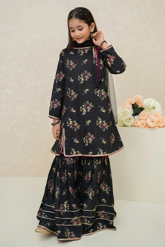 Modest - Girls Printed 3 Piece Rawsilk