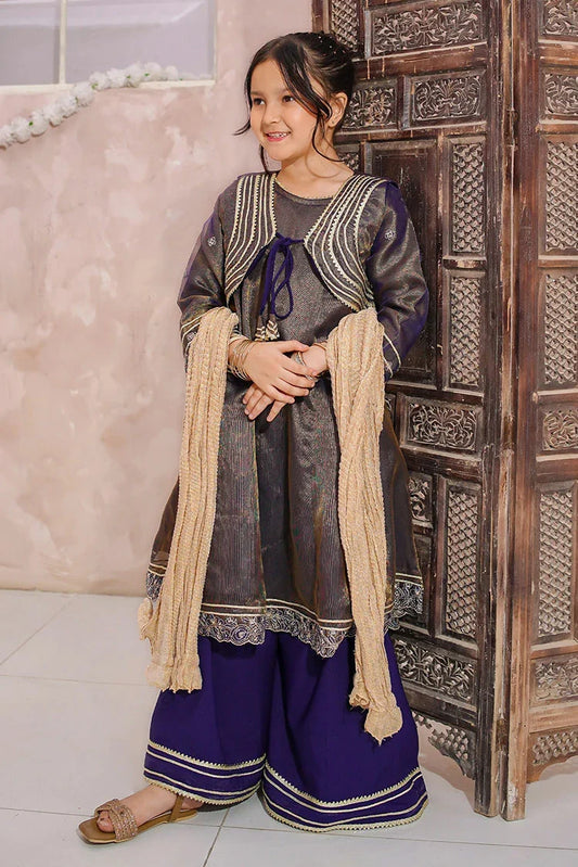 Modest - Embroidered Maysuri Gharara - 3 Piece