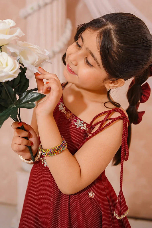 Modest - Maysuri Embroidered Frock - 3 Piece