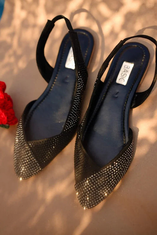 Chapter 13 - Sling Back Sandals - Noir Sparkle