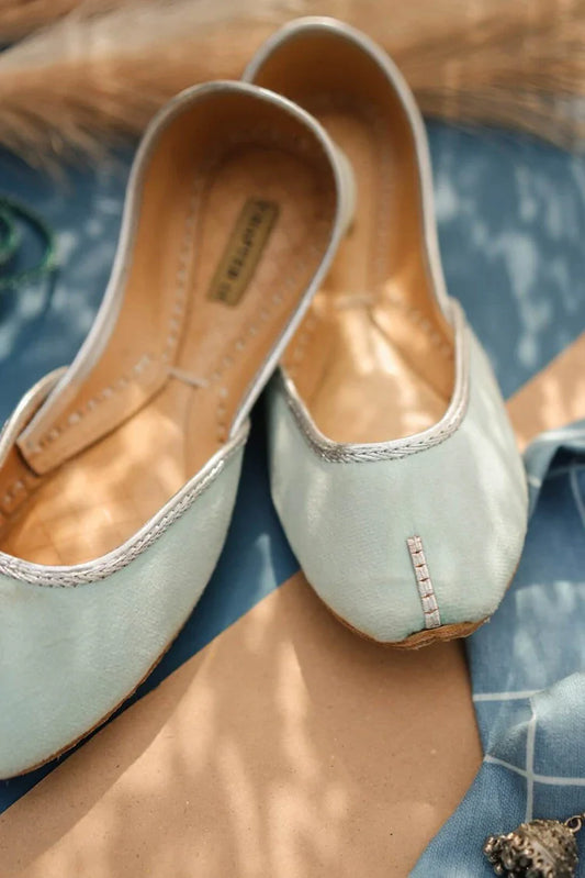 Chapter 13 - Micro Velvet Khussa - Ice Blue