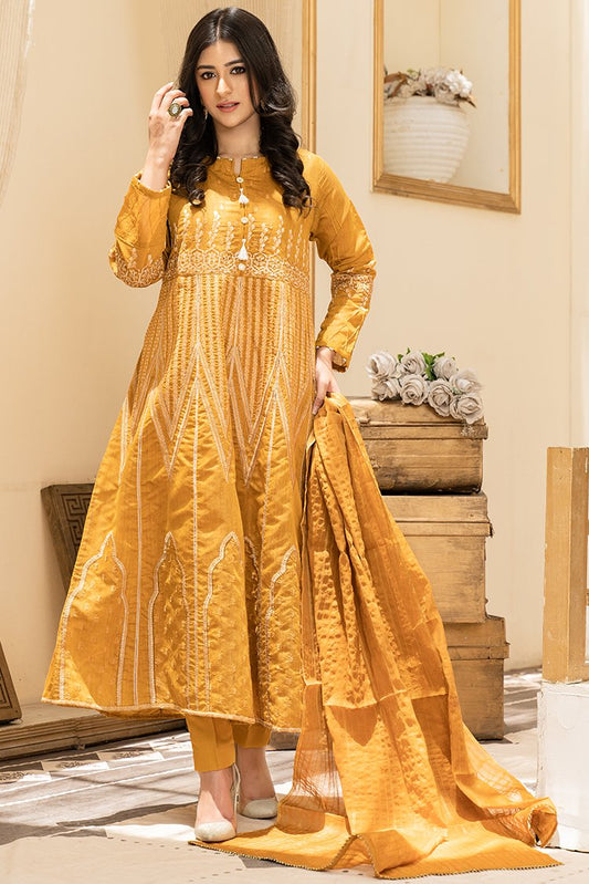 Ellena - 3-PC Stitched Paper Cotton Suit