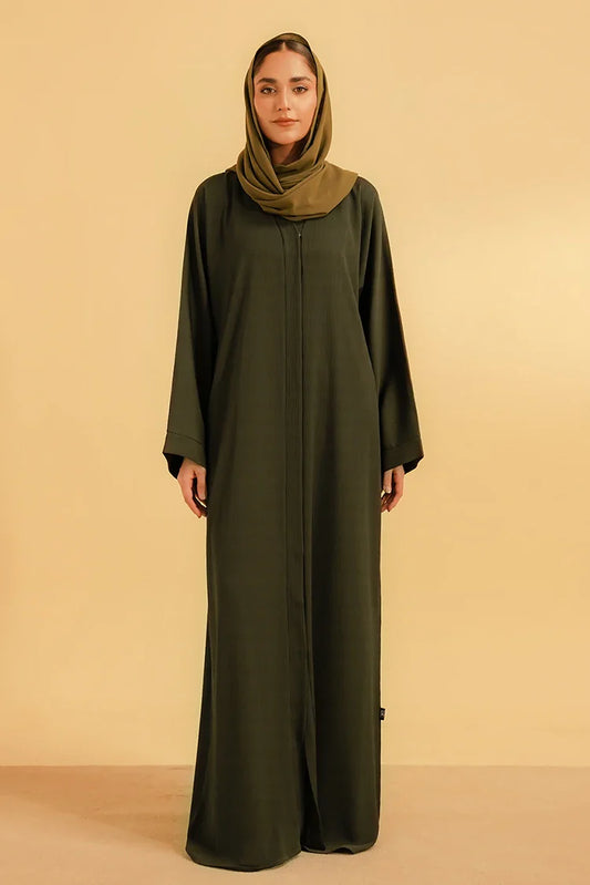 Divinely Crafted - Textured Abaya - Olive