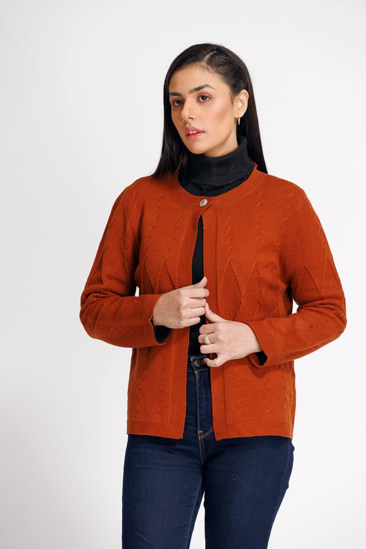 Ellena - Round Neck Cardigan Sweater