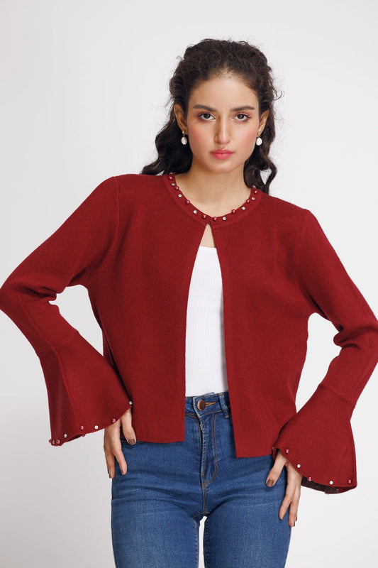Ellena - Round Neck Cardigan Sweater