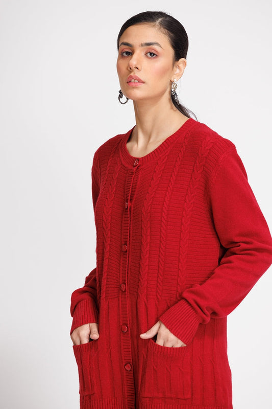 Ellena - Round Neck Cardigan Sweater