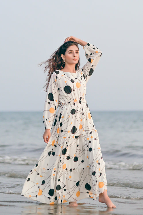 Ellena - Printed Georgette Dress