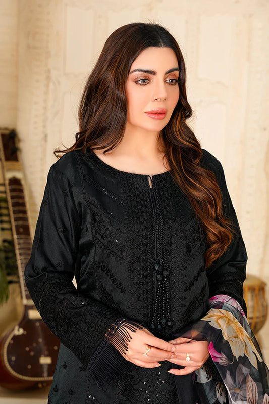 Khubsurat - Afreen - 3307 - Black - KH-ORNT