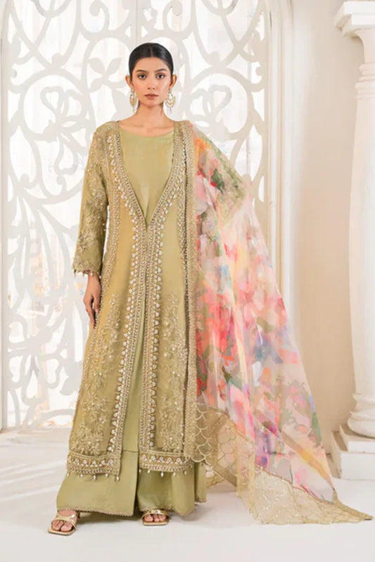 Khubsurat - 3 Piece Stitched Embroidered - Pistachio - 3793-KH-OR