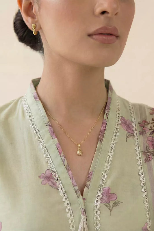 Peelu - 3 Piece - Stitched Lawn Suit Mint Blossom