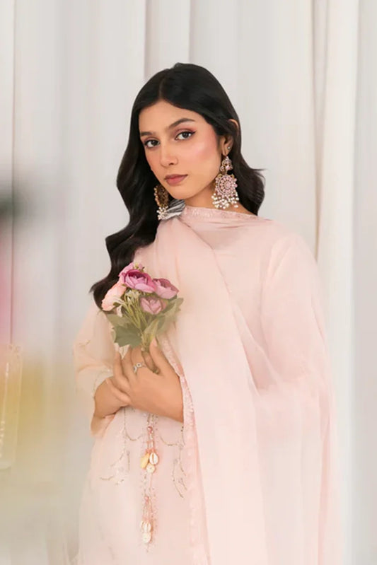 Khubsurat - 3 Pieces Ready To Wear - Peach - 4040-KH-CT