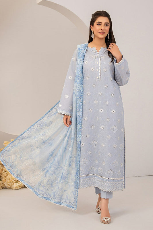 Ellena - 3-PC Stitched Embroidered Suit