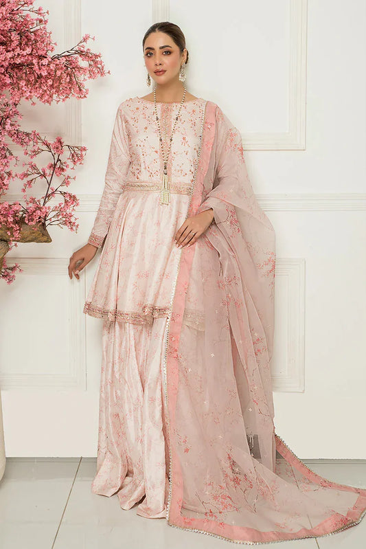 Ellena - 3-PC Stitched Embroidered Suit