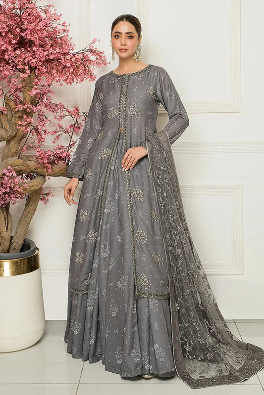Picture of 3-PC Stitched Embroidered Maxi - Available at Raja Sahib