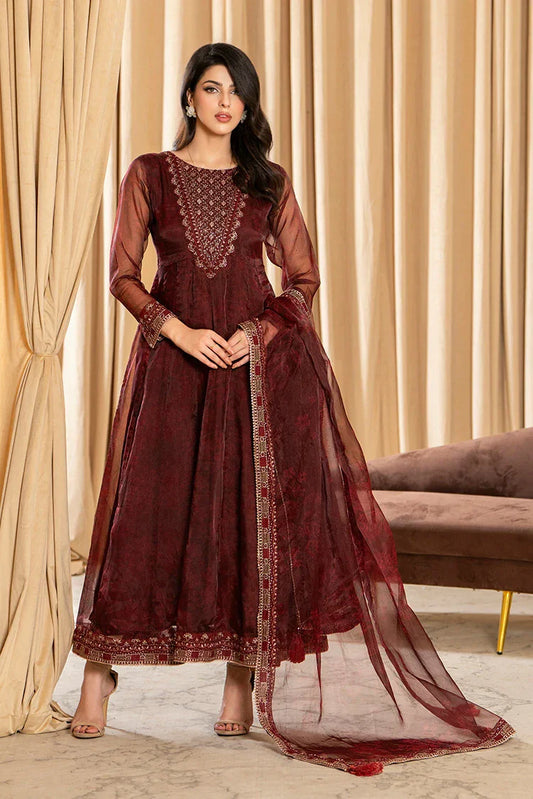 Ellena - 3-PC Stitched Embroidered Suit