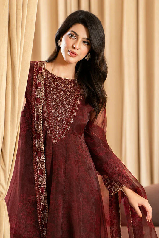 Ellena - 3-PC Stitched Embroidered Suit