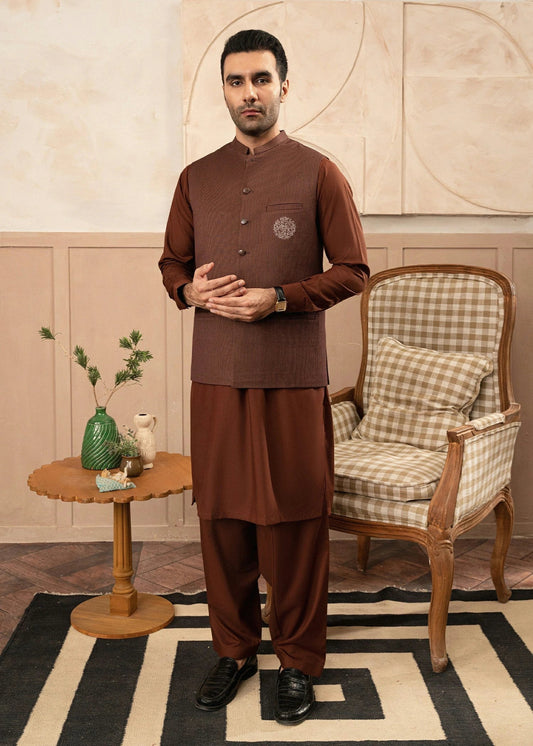 Picture of Platinum Purple | Waist Coat Ceremonial - Available at Raja Sahib