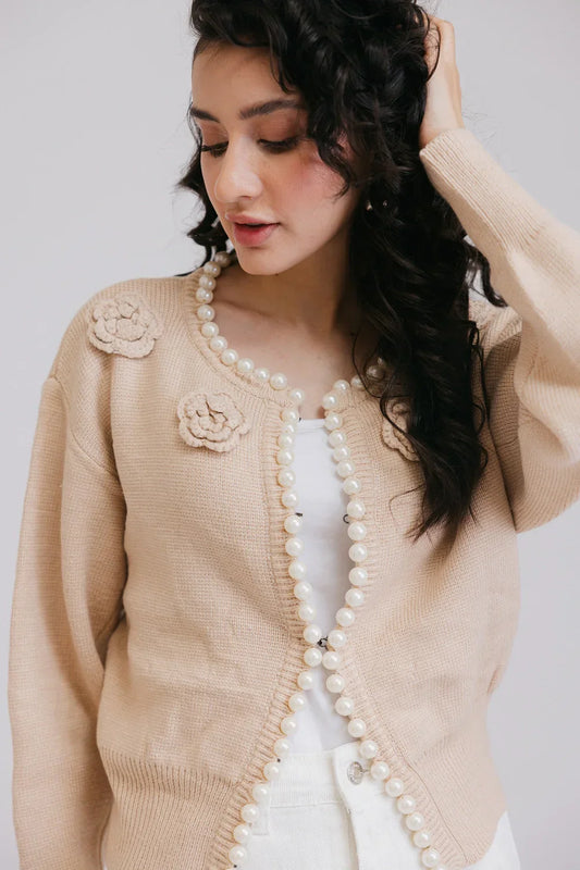 Picture of <!--azz-->Full Sleeves Round Neck Cardigan Sweater - Available at Raja Sahib