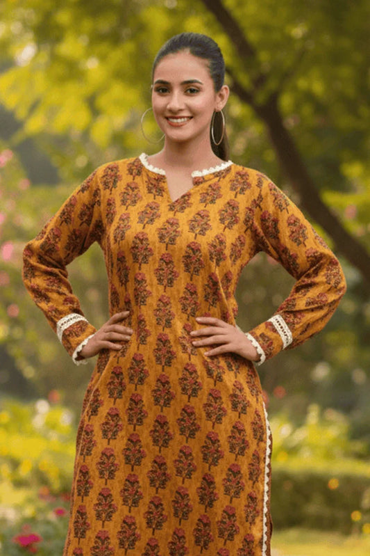 Silcot - Mustard Printed Bloom