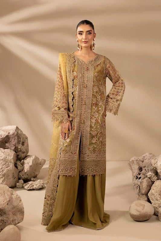 3-PC Stitched Embroidered Suit