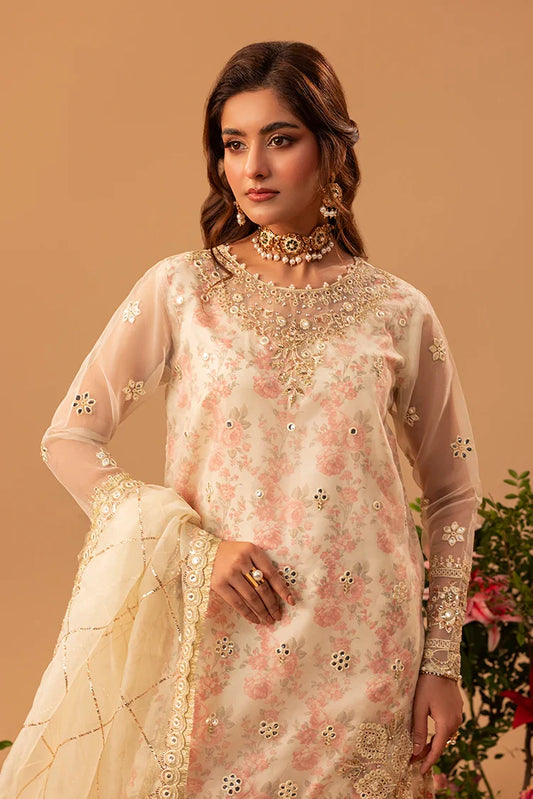 3-PC Stitched Embroidered Suit