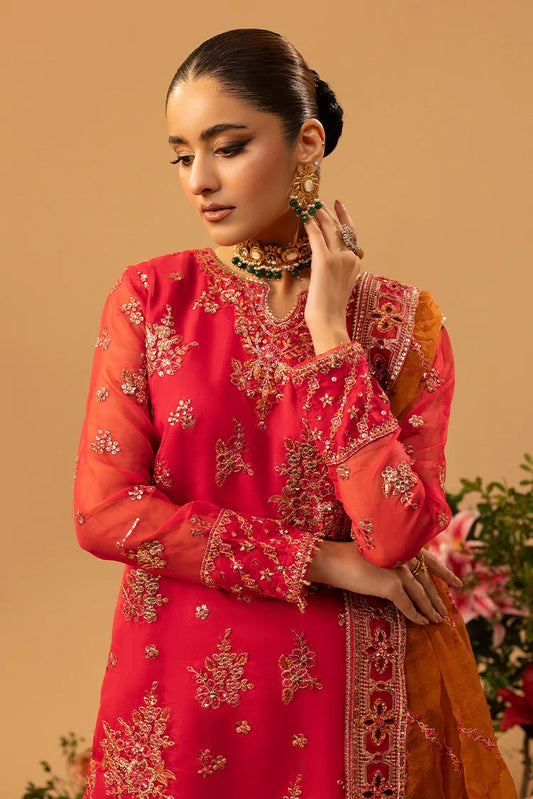 3-PC Stitched Embroidered Suit