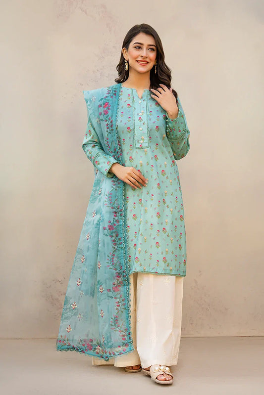 Picture of 3-PC Stitched Embroidered Suit - Available at Raja Sahib
