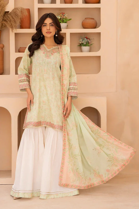 Picture of 3-PC Stitched Embroidered Suit - Available at Raja Sahib