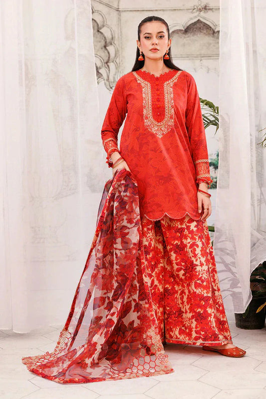 Picture of 3-PC Stitched Embroidered Suit - Available at Raja Sahib