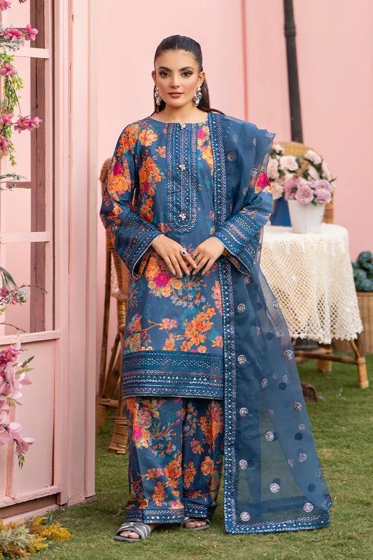 Picture of 3-PC Stitched Embroidered Suit - Available at Raja Sahib