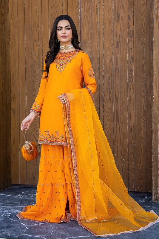 Picture of 3-PC Stitched Embroidered Suit - Available at Raja Sahib