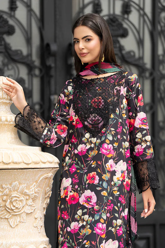 3-PC Stitched Embroidered Suit