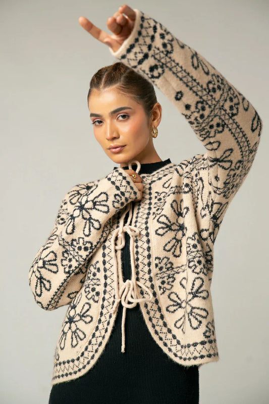 Embroidered Knit Cardigan