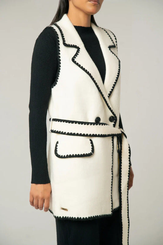 V-Neck Collar Coat