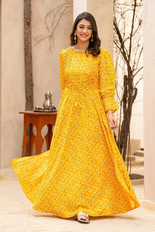 Picture of Printed Ladies Maxi Dress - Available at Raja Sahib