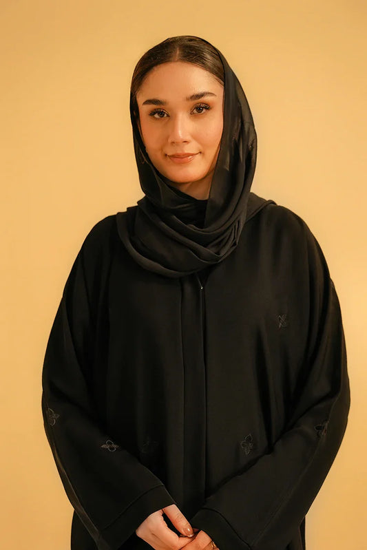 Divinely Crafted - Embroidered Abaya - Black