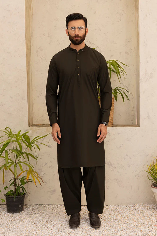 Black Pearl - Wash & Wear | Mehandi Ban Shalwar Kameez