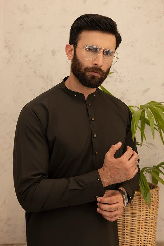 Black Pearl - Wash & Wear | Mehandi Ban Shalwar Kameez