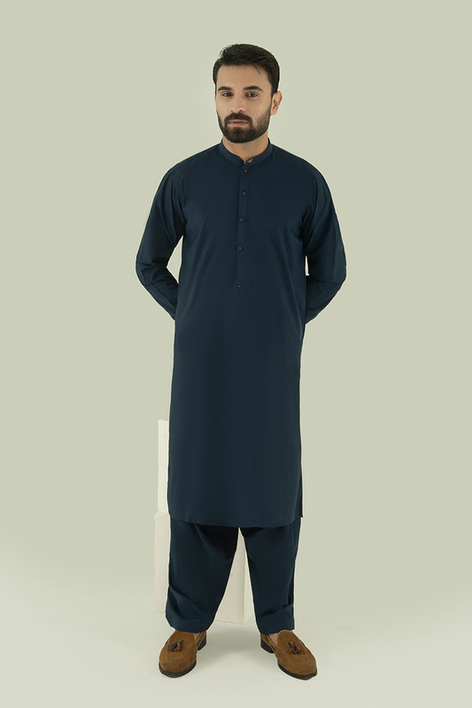Black Pearl - Wash & Wear | Blue Ban Kameez Shalwar