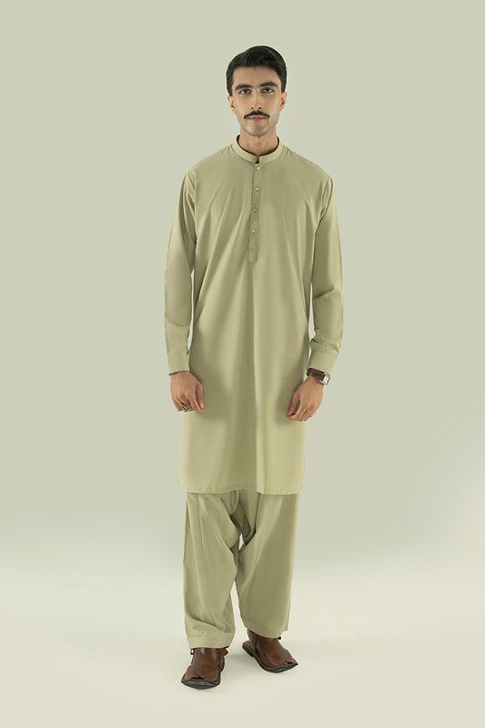 Black Pearl - Wash & Wear | Green Ban Kameez Shalwar