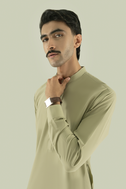 Black Pearl - Wash & Wear | Green Ban Kameez Shalwar