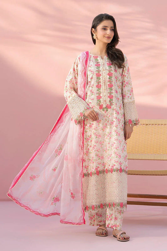 Ellena - 3-PC Stitched Embroidered Suit