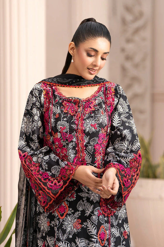 Ellena - 3-PC Stitched Embroidered Suit