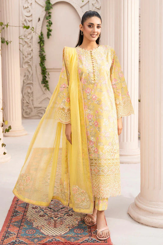 Ellena - 3-PC Stitched Embroidered Suit