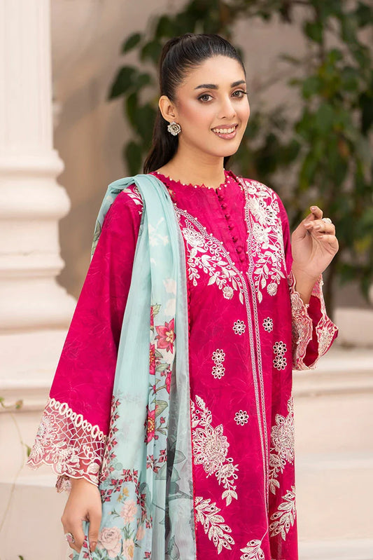 Ellena - 3-PC Stitched Embroidered Suit