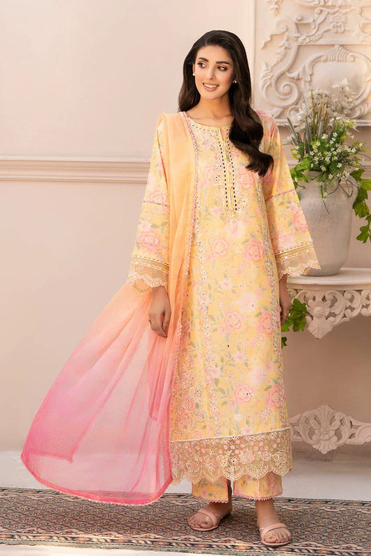 Ellena - 3-PC Stitched Embroidered Suit