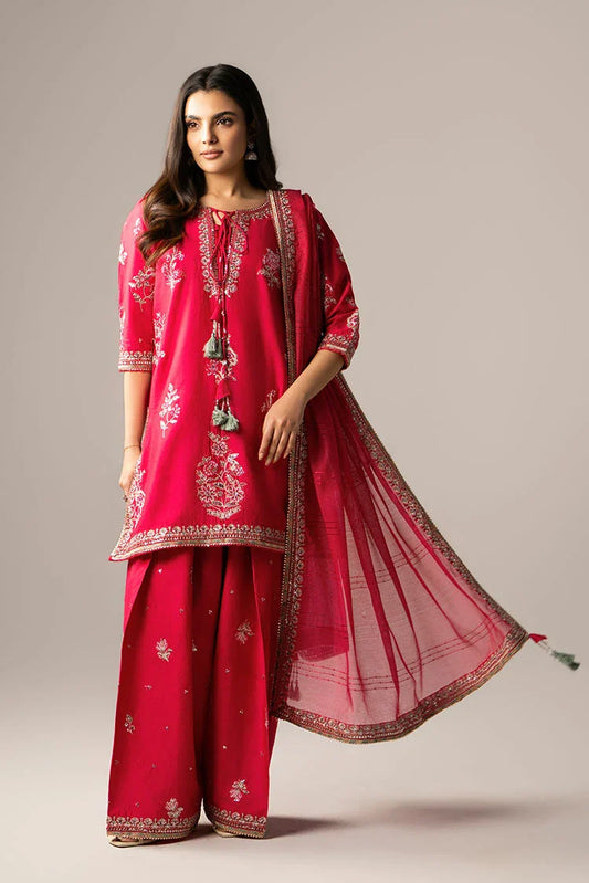 Ellena - 3-PC Stitched Embroidered Suit