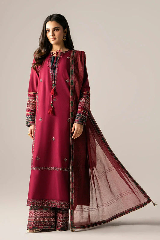 Ellena - 3-PC Stitched Embroidered Suit